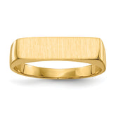 14k 5.0x16.5mm Closed Back Signet Ring